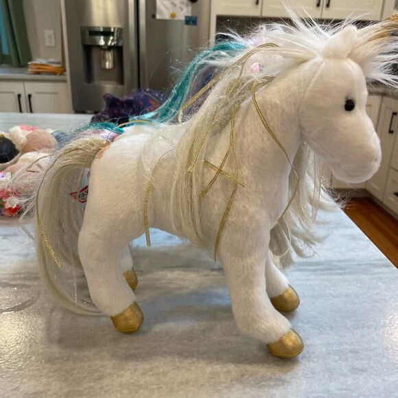 Douglas Plush Lot of White Horse and Unicorn Stuffed Animals- Large - Picture 5 of 11